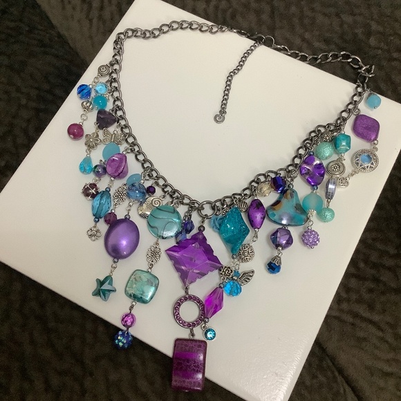 ART BY AMY LABBE New Gorgeous Necklace 13.5"long +2.5" extended chain - Picture 5 of 7